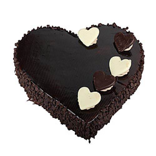 Heart Shape Choco Chip Cake Delivery in Noida