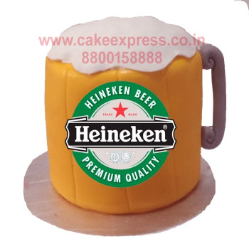 Beer Mug Fondant Cake