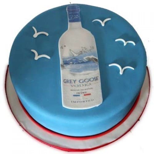 Grey Goose Vodka Themed Cake Delivery in Noida