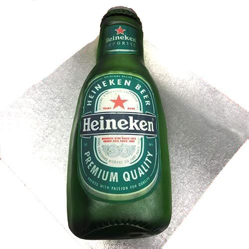 Heineken Beer Bottle Shape Fondant Cake Delivery in Noida