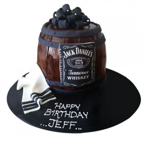 Jack Daniels Themed Fondant Cake Delivery in Noida
