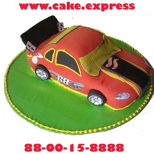 Hot Wheel Car Fondant Cake Delivery in Noida