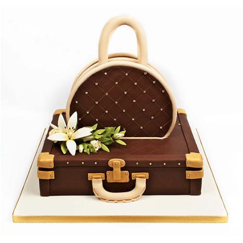 Suitcase and Handbag Designer Fondant Cake Delivery in Noida