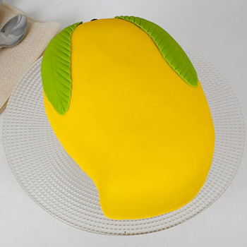 Mango Shape Fondant Cake Mango Shape Fondant Cake