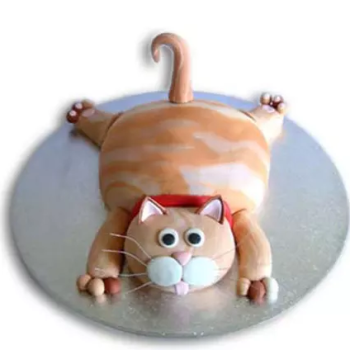 Tabby Cat Designer Fondant Cake Tabby Cat Designer Fondant Cake