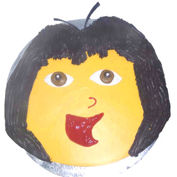 Dora Cartoon Face Cake Dora Cartoon Face Cake