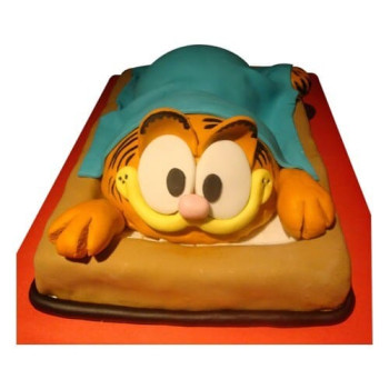 Garfield Cat Designer Fondant Cake Garfield Cat Designer Fondant Cake