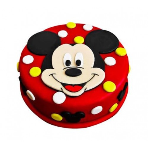 Mickey Mouse Round Fondant Cake Delivery in Noida