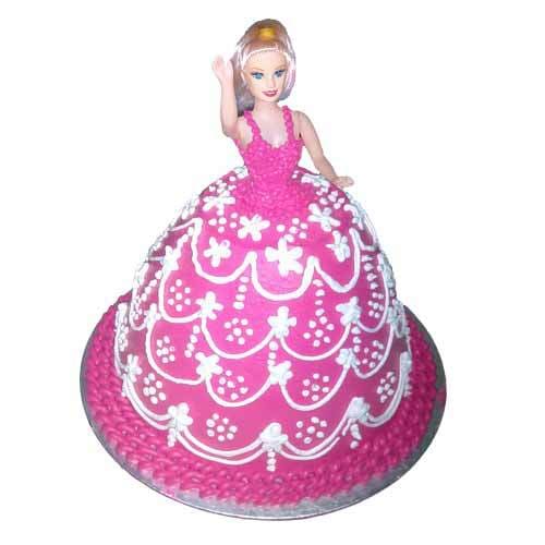 Pink Barbie Doll Cake Delivery in Noida