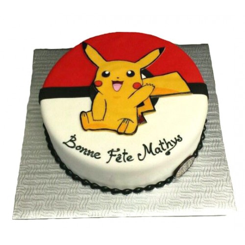 Pokemon Pikachu Fondant Cake Delivery in Noida