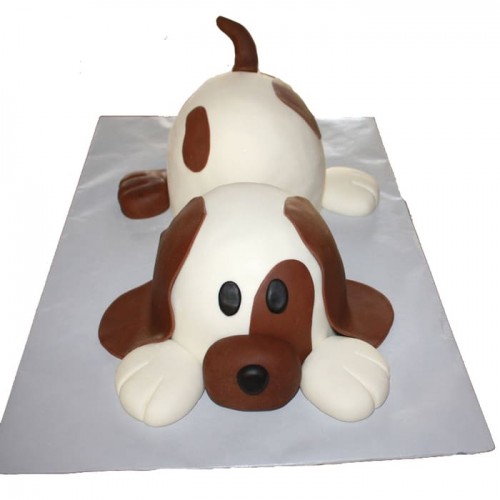 Puppy Dog Designer Fondant Cake Delivery in Noida