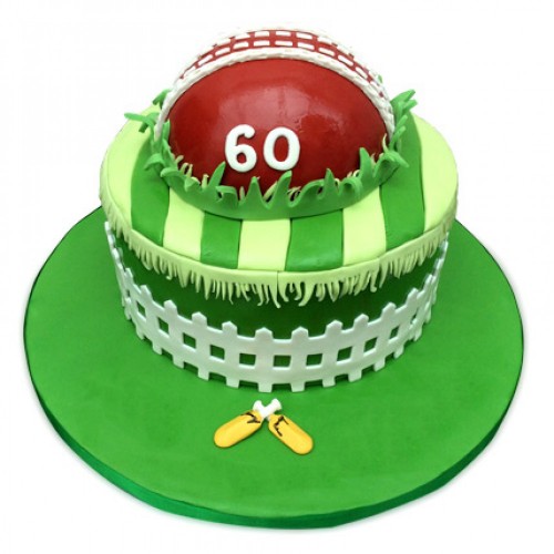 Designer Cricket Fever Fondant Cake Delivery in Noida