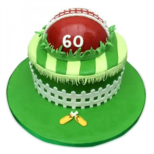 Designer Cricket Fever Fondant Cake Delivery in Noida