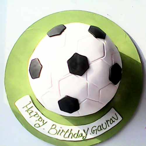 Soccer Ball Fondant Cake Delivery in Noida
