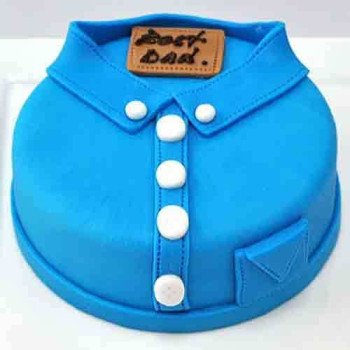 Blue Shirt Fondant Cake Blue Shirt Fondant Cake