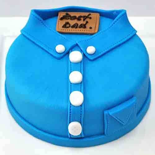 Blue Shirt Fondant Cake Delivery in Noida