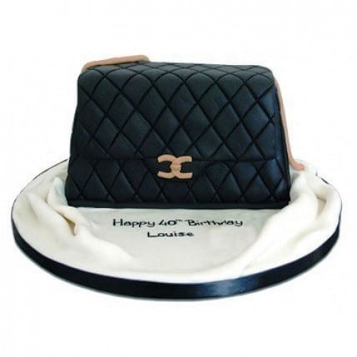 Chanel Fondant Handbag Cake Delivery in Noida