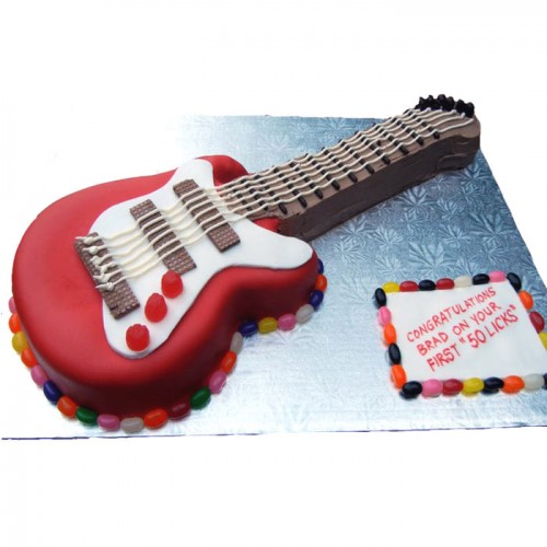 Electric Guitar Designer Fondant Cake Delivery in Noida
