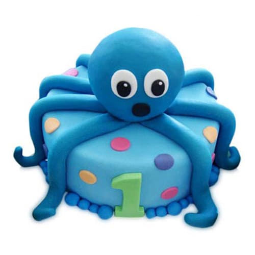 Octopus Fondant Cake Delivery in Noida