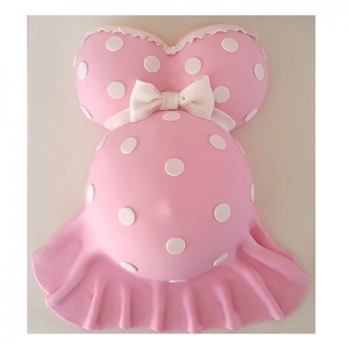 Pregnant Lady Baby Shower Fondant Cake Delivery in Noida