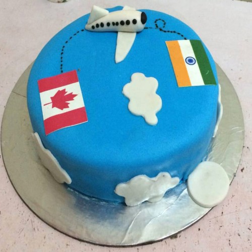 Travel Themed Fondant Cake Delivery in Noida