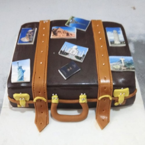 Traveler Themed Suitcase Cake Delivery in Noida