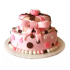 Elegant Pink Fondant Theme Cake