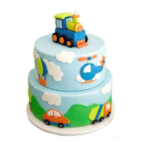 Transportation Themed Customized Birthday Cake Delivery in Noida