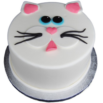 Kitty Face Fondant Cake