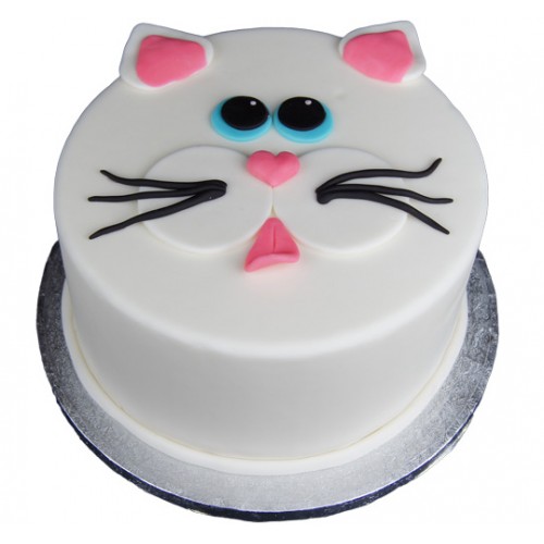 Kitty Face Fondant Cake Delivery in Noida