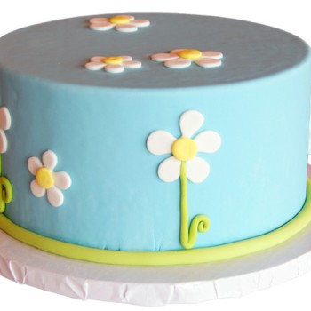 Daisy Theme Fondant Cake