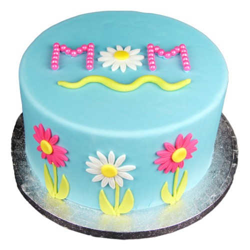 Floral MOM Fondant Cake Delivery in Noida Floral MOM Fondant Cake Delivery in Noida