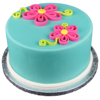 Flower Qilling Fondant Cake