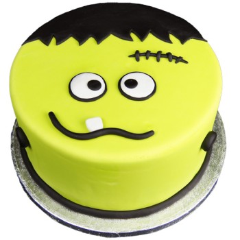Frankenstein Cartoon Face Fondant Cake
