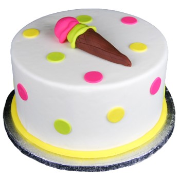 Ice Cream Theme Fondant Cake