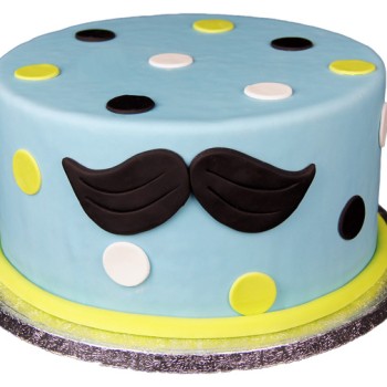 Mustache Theme Cake