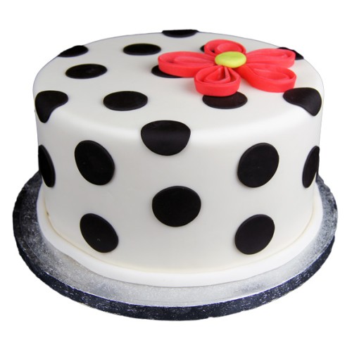 Polka Dot Quill Fondant Cake Delivery in Noida