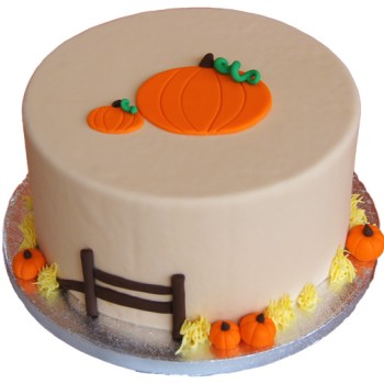 Pumpkin Theme Fondant Cake