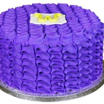 Purple Ruffle Fondant Cake