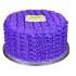 Purple Ruffle Fondant Cake