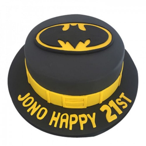 Batman Black Fondant Cake Delivery in Noida