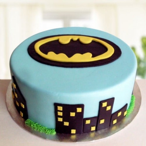 Batman Theme Fondant Cake Delivery in Noida