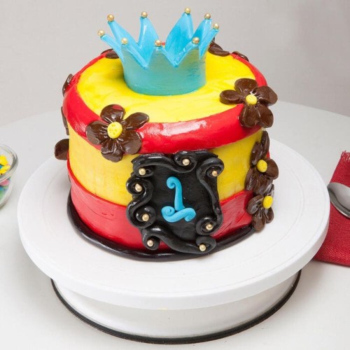Blue Crown Fondant Cake Delivery in Noida