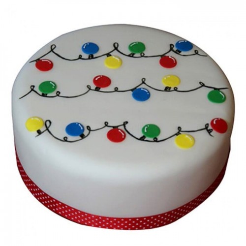 Decorative Christmas Fondant Cake Delivery in Noida