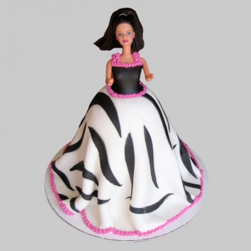 Elegant Barbie Fondant Cake Delivery in Noida