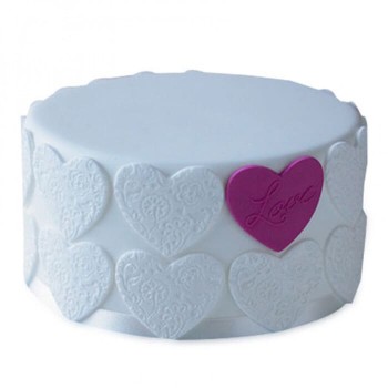 Elegant Love Fondant Cake Elegant Love Fondant Cake