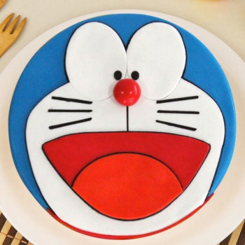 Enticing Doraemon Fondant Cake Enticing Doraemon Fondant Cake