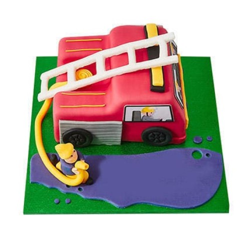 Fire Engine Fondant Cake Delivery in Noida Fire Engine Fondant Cake Delivery in Noida