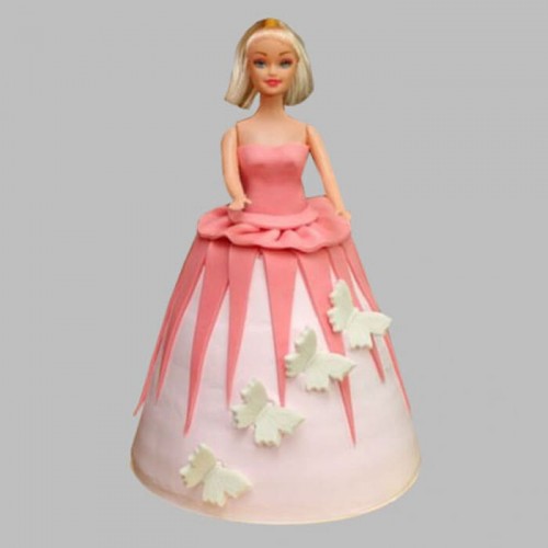 Gorgeous Barbie Fondant Cake Delivery in Noida