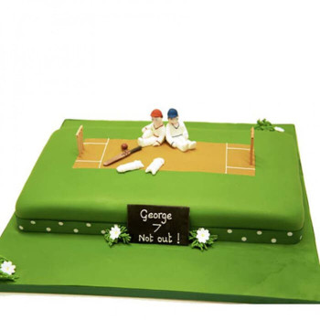 Heavenly Delights Cricket Fondant Cake Heavenly Delights Cricket Fondant Cake